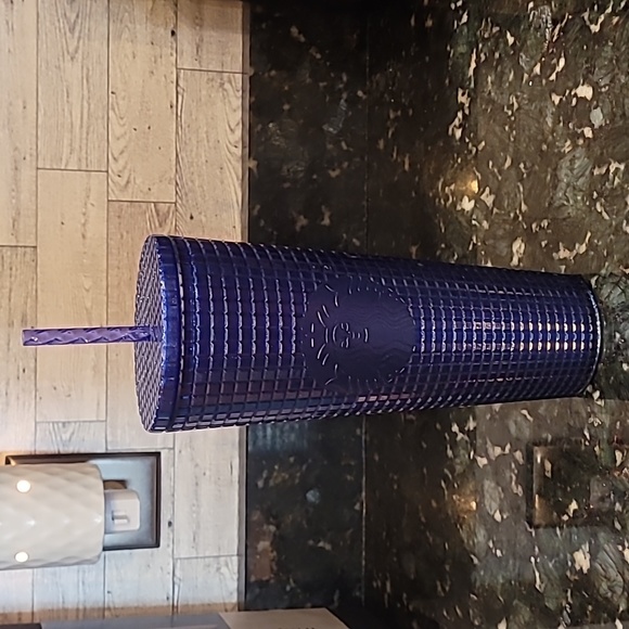 Starbucks Cobalt Grid Studded Cold Cup 24oz NWT - Picture 1 of 6